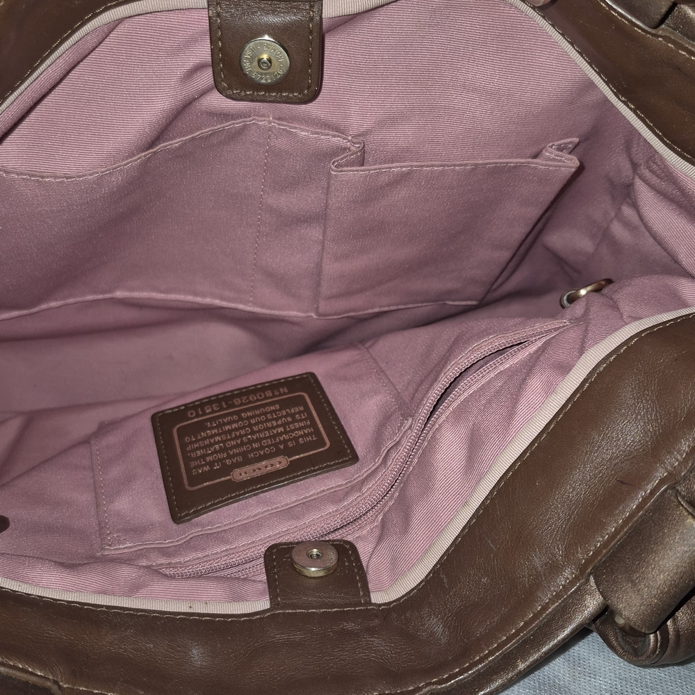 Brown Patterned Handbag - image 5